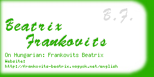 beatrix frankovits business card